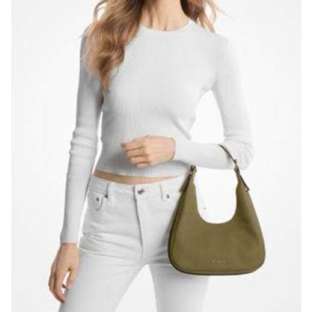 Michael Kors Safari Green Nolita Small Hobo Bag - Picture 11 of 12